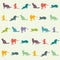 Wallpaper for kids room. multicolored cats