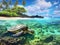Wallpaper of Resting Hawaiian Green Sea Turtle
