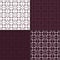 Wallpaper set of maroon seamless patterns with floral ornaments