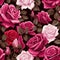 Wallpaper of watercolored seamless red roses pattern