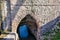 Walls and brick arches as part of the typical Roman aqueducts