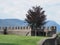 Walls of castel grande in Bellinzona city in Switzerland