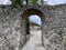 The walls and entrance gate of the Frankopan castle - Ogulin, Croatia / Zidine i ulazna vrata Frankopanskog kaÅ¡tela - Ogulin