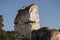 Walls , a face in the rock , the watcher old poland castle