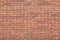 The walls of the facing decorative brick dark red color