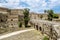 the walls of the fortress and the bridge in the old town of Famagusta .Northern Cyprus.