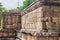 Walls of Hatadage, ancient relic shrine in the city Polonnaruwa, Sri Lan