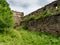 The walls of the medieval fortress Saschiz in Transylvania