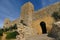 The walls of the medieval village of Monteriggioni in Tuscany