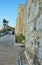 The walls of the old city in Jerusalem, near the Jaffa Gate
