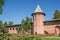 Walls old Spaso-Euthymius monastery in Suzdal. Russia