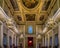 The walls and painted ceiling at the Banqueting House in London