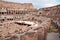 Walls and passages inside colosseum at Rome