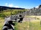 Walls and paths of Saqsaywaman fortress, Cusco, Peru,