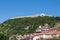 The walls and ruins of Prizren Fortress, the historic hilltop fortress in Kosovo overlooking Prizren