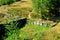 Walls and stones as remains. Dacian fortress from Costesti, Transylvania, in the Carpathian Mountains