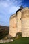 Walls and tower of ancient medieval fortress in Khotyn.