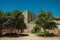 Walls and tower around central courtyard at the Castle of Elvas