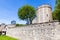 The walls of the Tower of London.