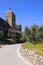 The walls and a tower of the Monteriggioni fortress.