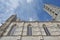 Walls and tower of the Siena Cathedral, region of Tuscany, Italy