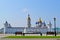 Walls, towers, a belltower and Sofia Uspensky a cathedral in the Tobolsk Kremlin.