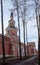 Walls, towers and gate bell tower of the Donskoy Monastery in Moscow