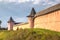 Walls and towers of monastery Saint Euthymius in Suzdal, Russia