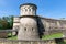 Walls and towers of old fortress three acorns in Luxembourg