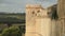 Walls of the town of Magliano in Tuscany. Maremma. Landscape