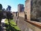 The walls and turrets of Sao Jorge Castle in Lisbon, Portugal