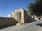 The walls of the Venetian fortress in the city of Fomagusta, northern Cyprus.