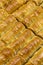 Walnut baklava. Close-up of baklava in a tray