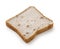 Walnut bread placed on a white background