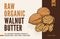Walnut butter label and packaging design template