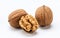 Walnut Goodness on White Background