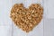 Walnut heart background