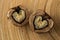 Walnut heart shaped