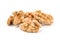 walnut kernel core macro close-up isolated