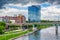 The Walnut Street Bridge and buildings along the Schuylkill River in Philadelphia, Pennsylvania