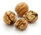 Walnuts, kernel and shell isolated
