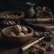 walnuts is showcased in a rustic wooden bowl