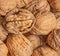 Walnuts Wallpaper.  Walnut fresh nuts Background top view
