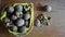 Walnuts whole and cracked in old baskets. Close-up, healthy food with rustic background