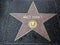 Walt Disney's star with Movie Camera Logo on Hollywood Walk of Fame