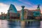 Walt Disney World Dolphin Hotel on sunset background in Lake Buena Vista area 5