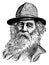 Walt Whitman, vintage illustration