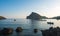 Wandering paleokastritsa on the greek island of corfu during a golden summer afternoon