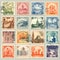 Wanderlust Chronicles. A Tapestry of Vintage Stamps from Across the Globe