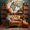 Wanderlust in Words: Travel-Themed Library Interiors